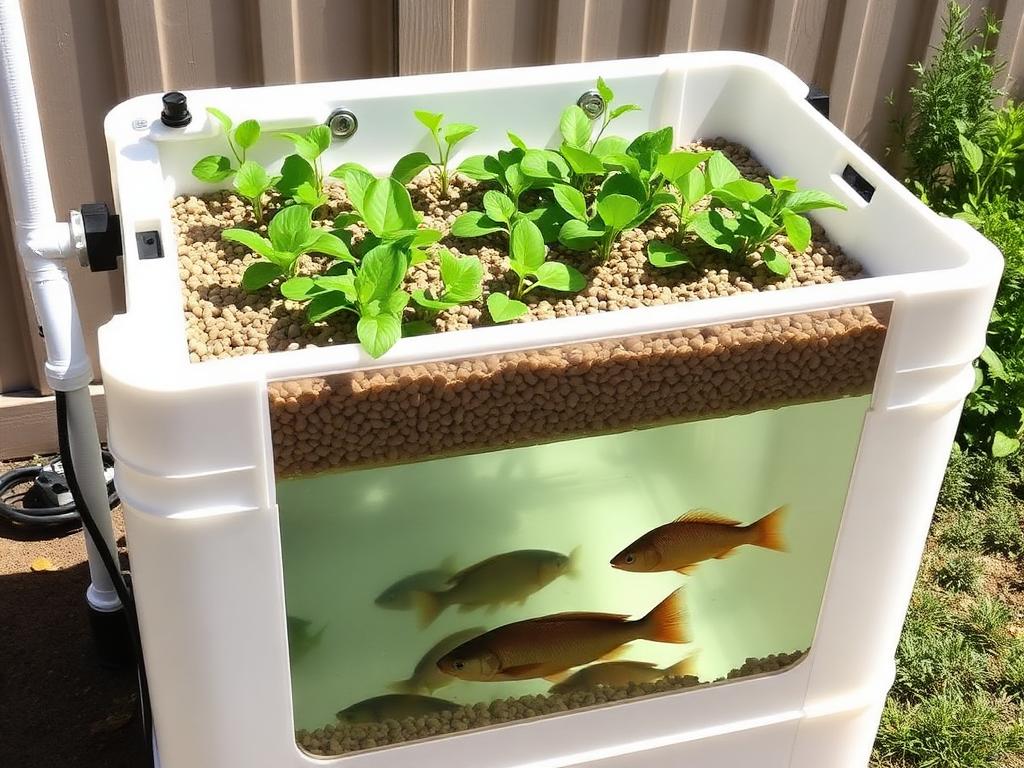Aquaponics: fish and plants